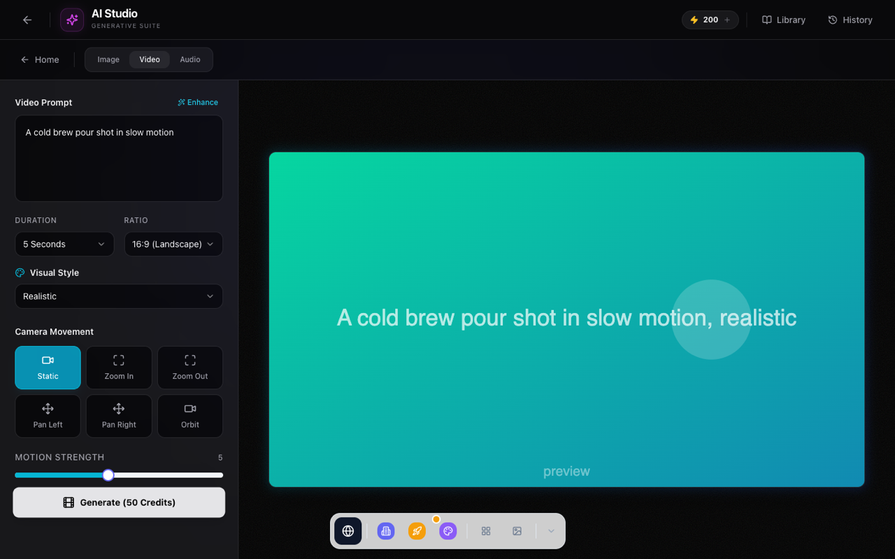 Agency OS web platform: AI studio