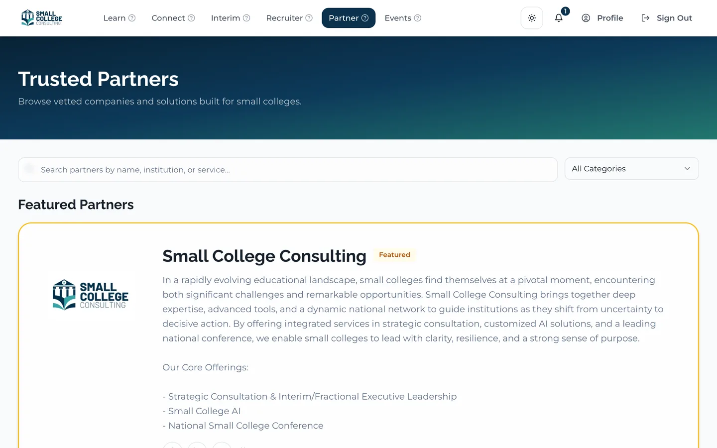 The Small College Hub
